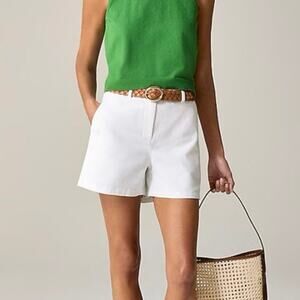 J.Crew 4" Heritage Chino Short White Size 12 NWT
